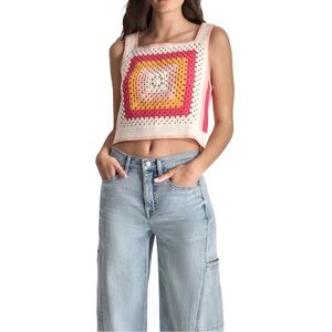 Crochet Knit Tank Top | DKNY | Size S